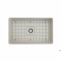 Bocchi Aderci Ultra-Slim Farmhouse Apron Front Fireclay 30 in. Single Bowl Kitchen Sink in Biscuit 1481-014-0120